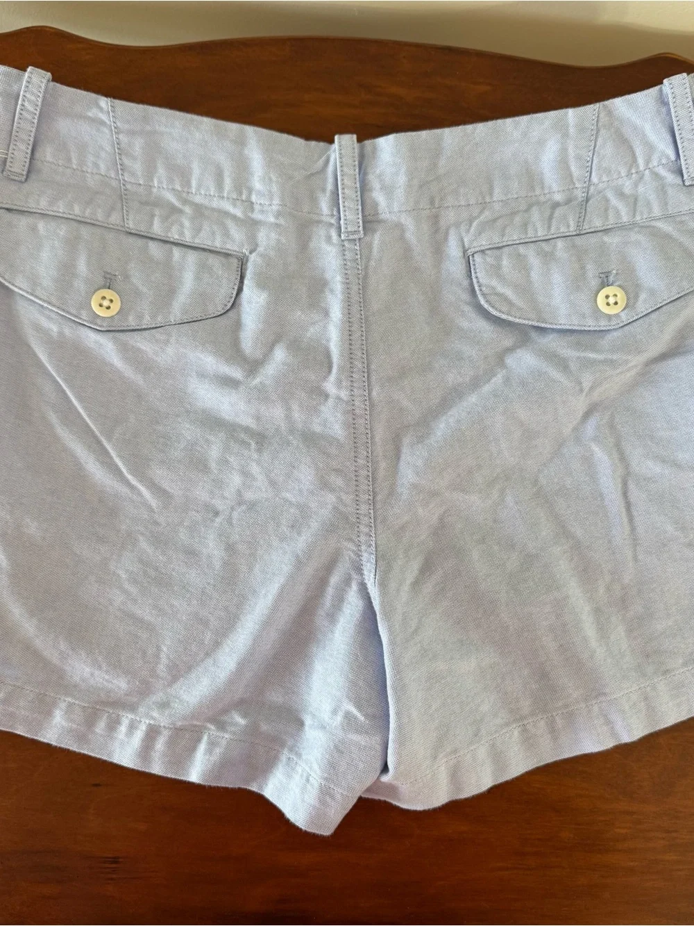 Ralph Lauren Women's Size 4 Light Blue Oxford Cloth Shorts Preppy Classic